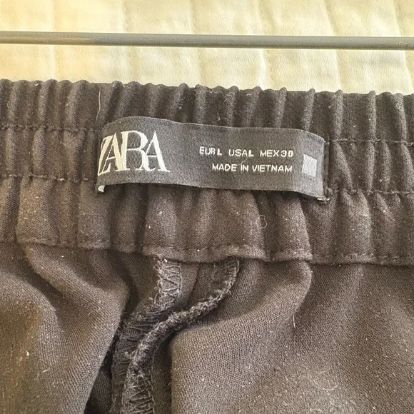 Zara Black Wide Leg Pants - Picture 2 of 3